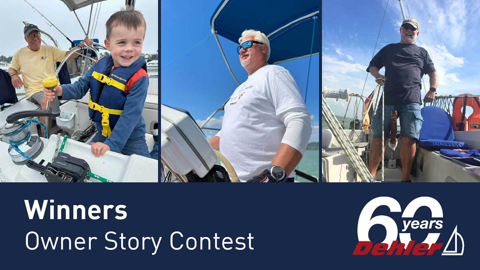 The Dehler Owner Story Contest winners Ralf, László and Kenn